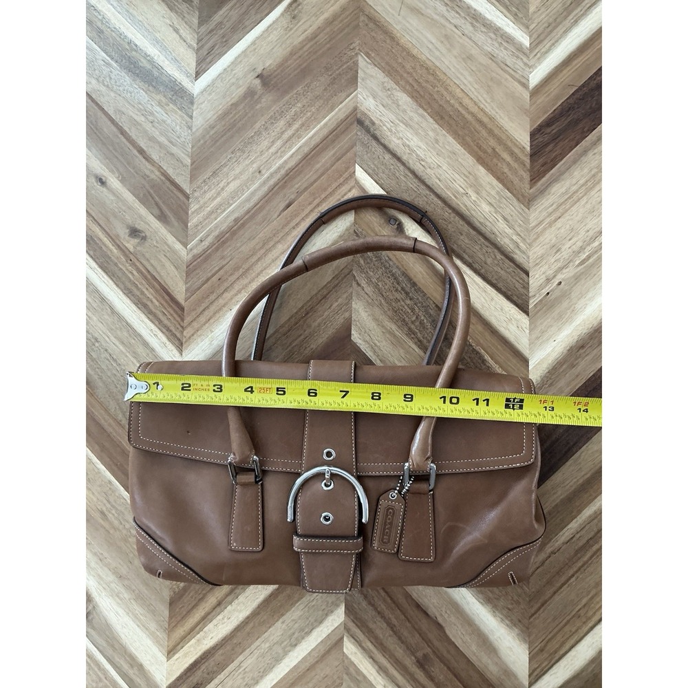 Y2K‎ vintage Hampton soho flap leather satchel shoulder bag - Picture 10 of 11